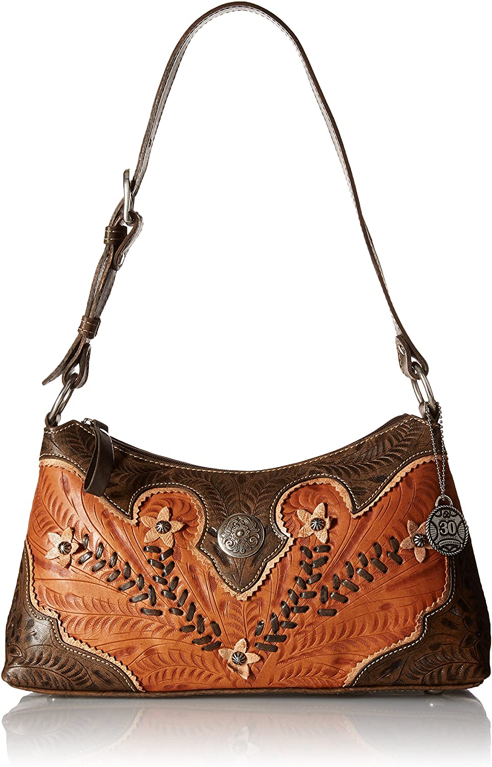 Price:$127.90 American West Desert Wildflower Shoulder Bag, Golden Tan  Handbags   