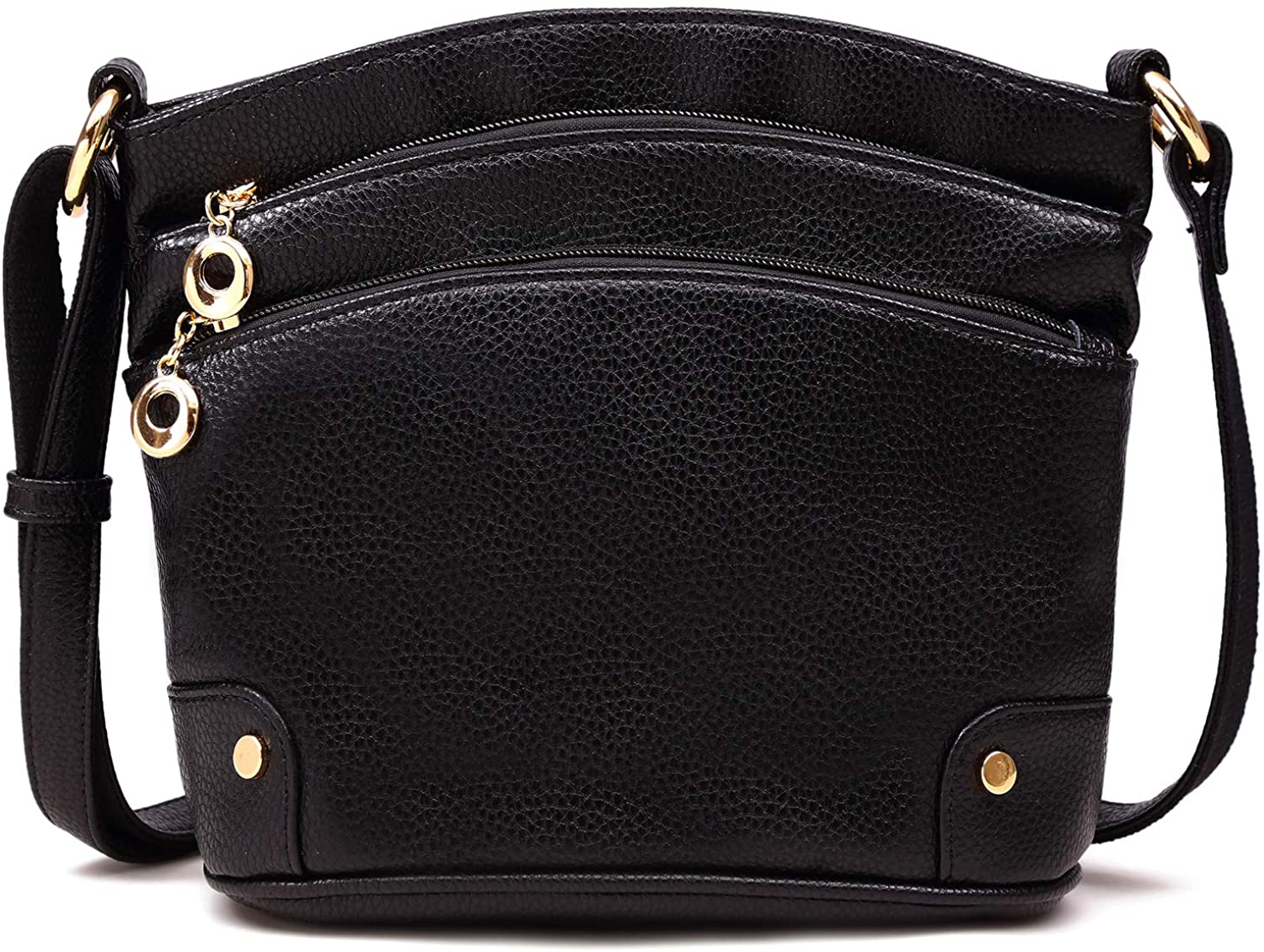 Price:$26.99 Leather Crossbody Bag for Women Genuine Leather Purse Crossover Bag Over the Shoulder Womens Purses and Handbags for Women, Black  Handbags   