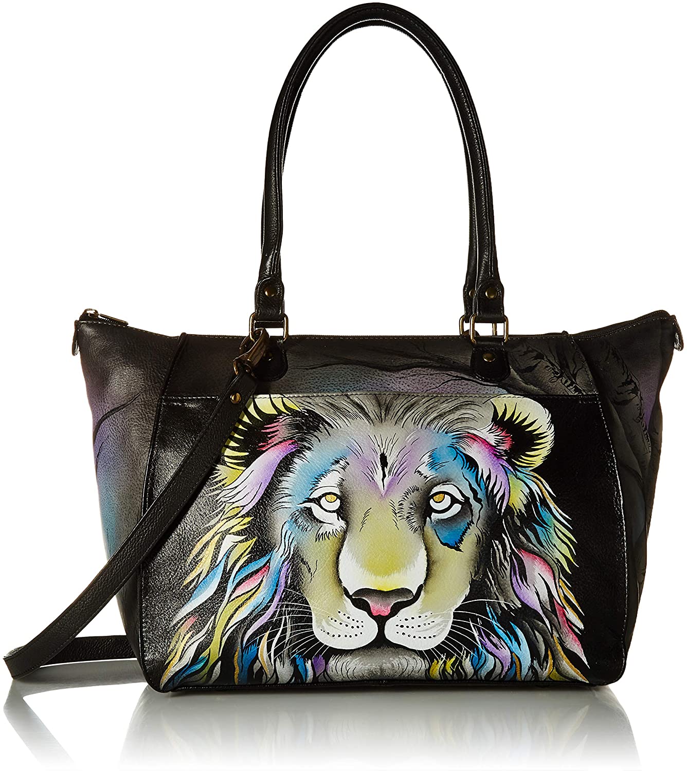 Price:$269.95    Anna by Anuschka Tote Bag | Genuine Leather | Large, Lion Pride  Clothing