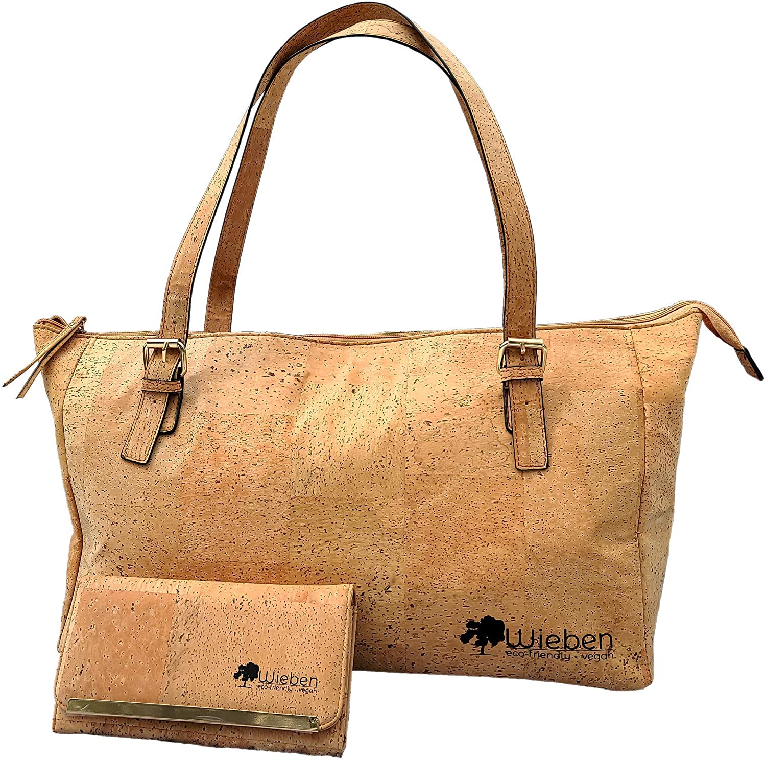 Price:$89.99 Cork Purse Handbag with matching Wallet. The matching wallet is an attractive addition to this lightweight purse. Sustainable cork, extremely durable, eco friendly, soft, vegan  Handbags   
