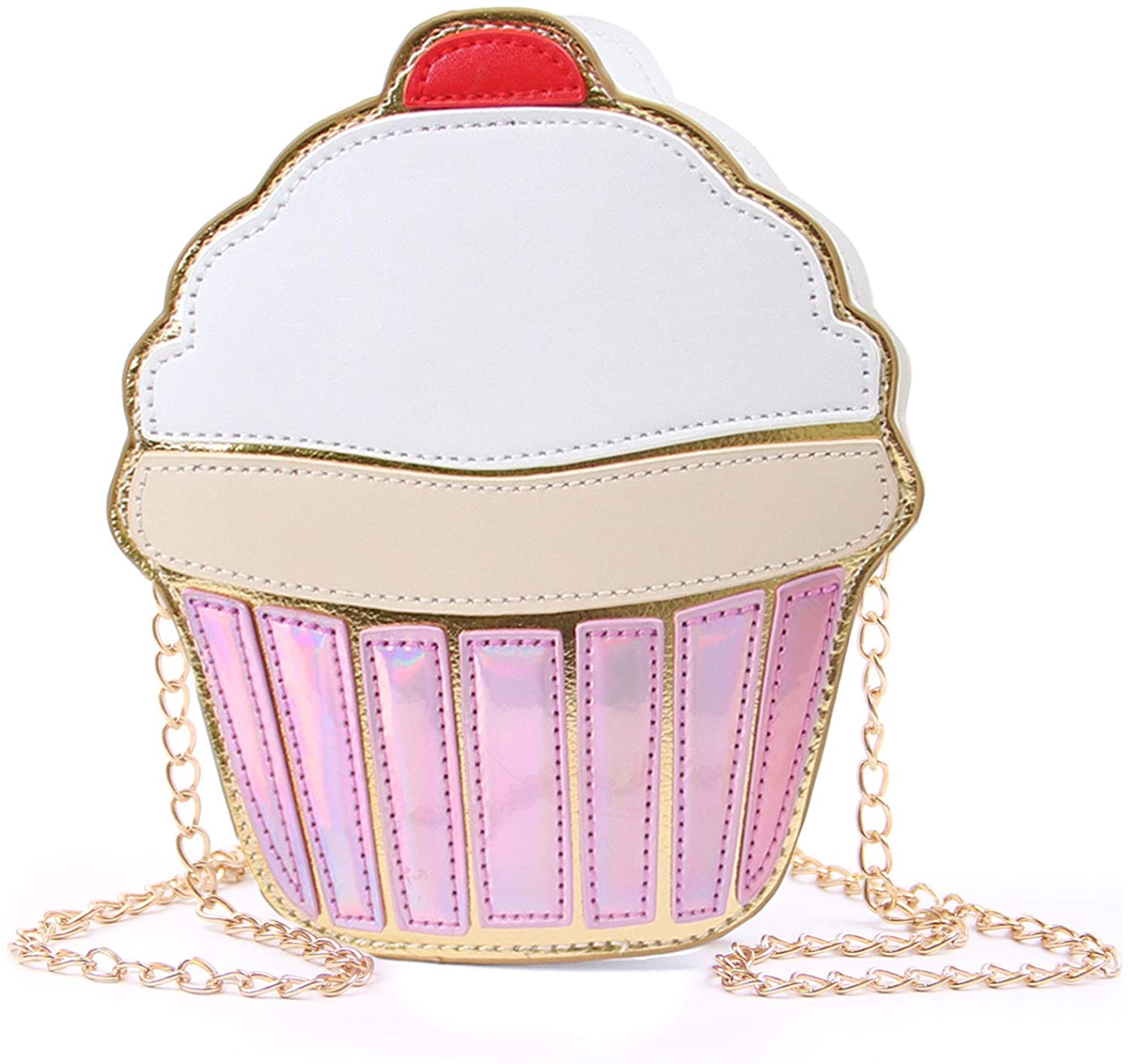 Price:$12.99 SUKUTU Girls Cupcake Popcorn PU Leather Crossbody Bag Shoulder Bag Small Purse and Cell Phone Bag  Handbags   