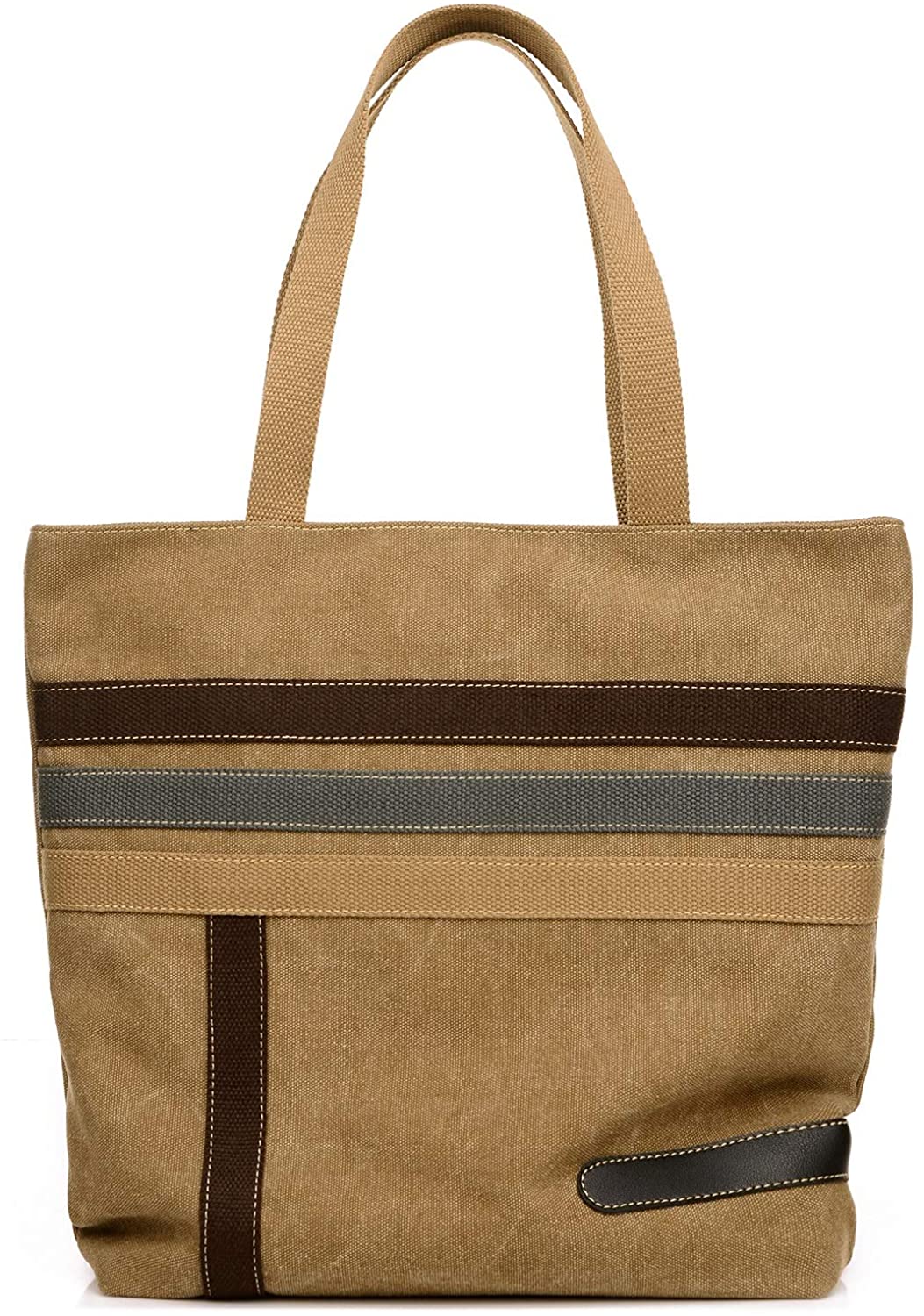 Price:$17.89    Womens Shoulder Bags Canvas Top-Handle Purses Casual Vintage Tote Handbags Shopping Bags (Brown)  Clothing