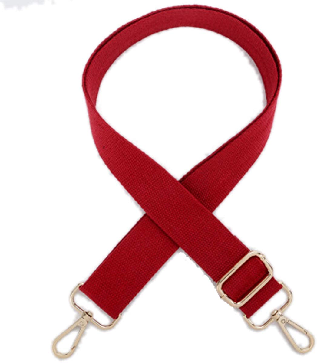 Price:$9.99 Beacone Adjustable Canvas Replacement Crossbody Handbag Purse Strap Shoulder Bag Strap (Wine Red)  Handbags   