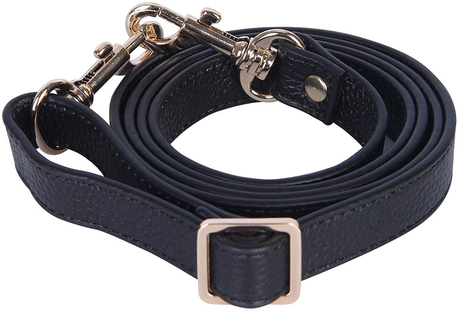 Price:$13.99 VanEnjoy Full Grain Leather Adjustable Replacement Cross Body Purse Shoulder Strap, 0.7” Width, Adjustable Length 25”-51” (Black)  Handbags   