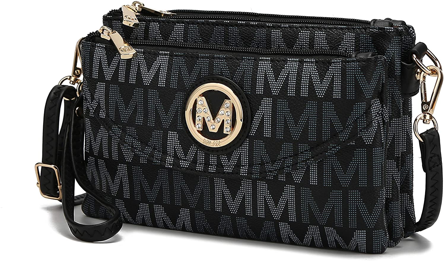 Price:$26.99 MKF 3-in-1 Bag  Crossbody for Women, Wristlet, Belt Bag — Adjustable Shoulder Strap Purse Handbag  Handbags   
