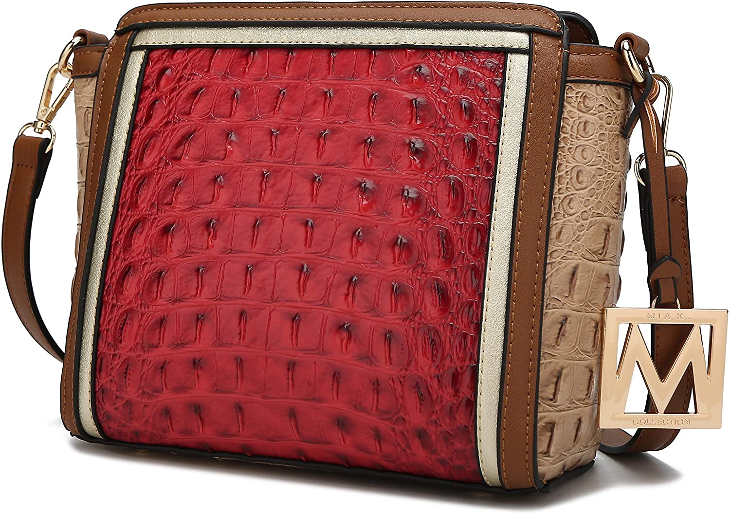 Price:$26.99 MKF Crossbody Bag for Women – PU Leather Pocketbook Handbag – Designer Side Messenger Purse, Shoulder Crossover Cognac  Handbags   
