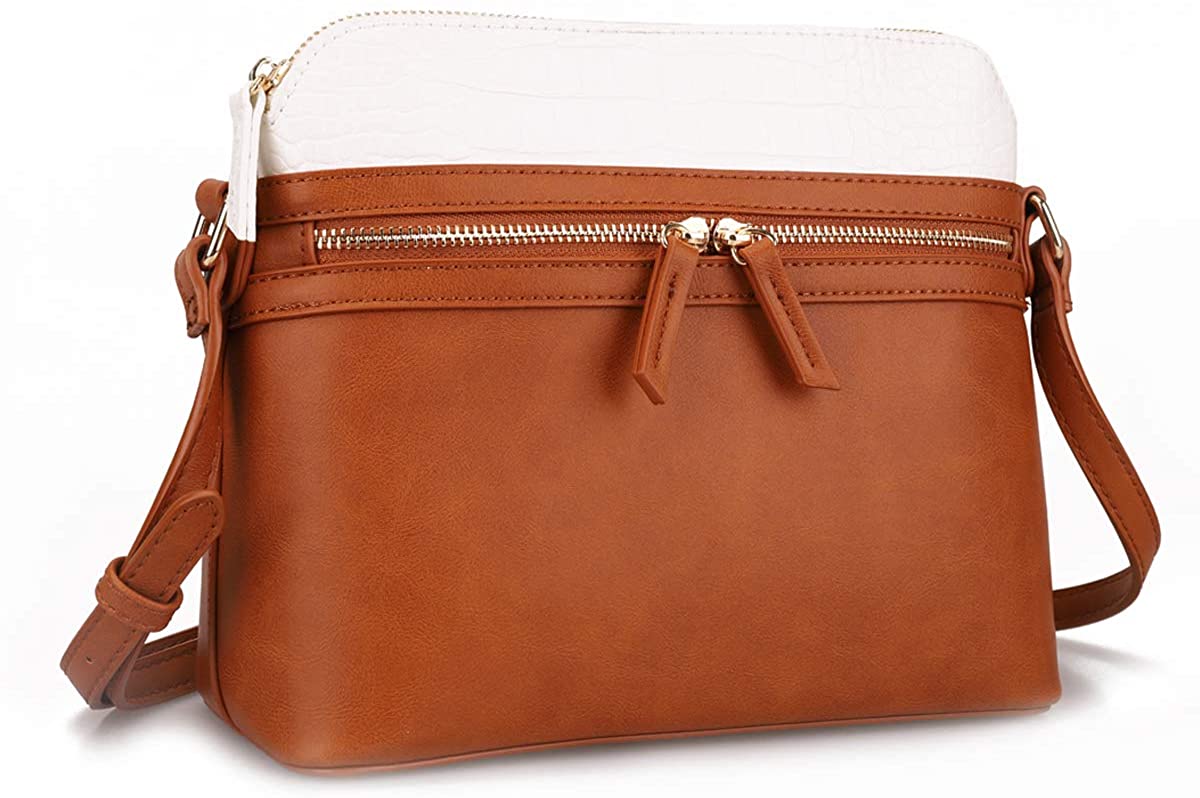 Price:$9.75    GLADDON Women Crossbody Bag Small Saddle Purse Fashion Satchel Shoulder Handbags Brown  Clothing