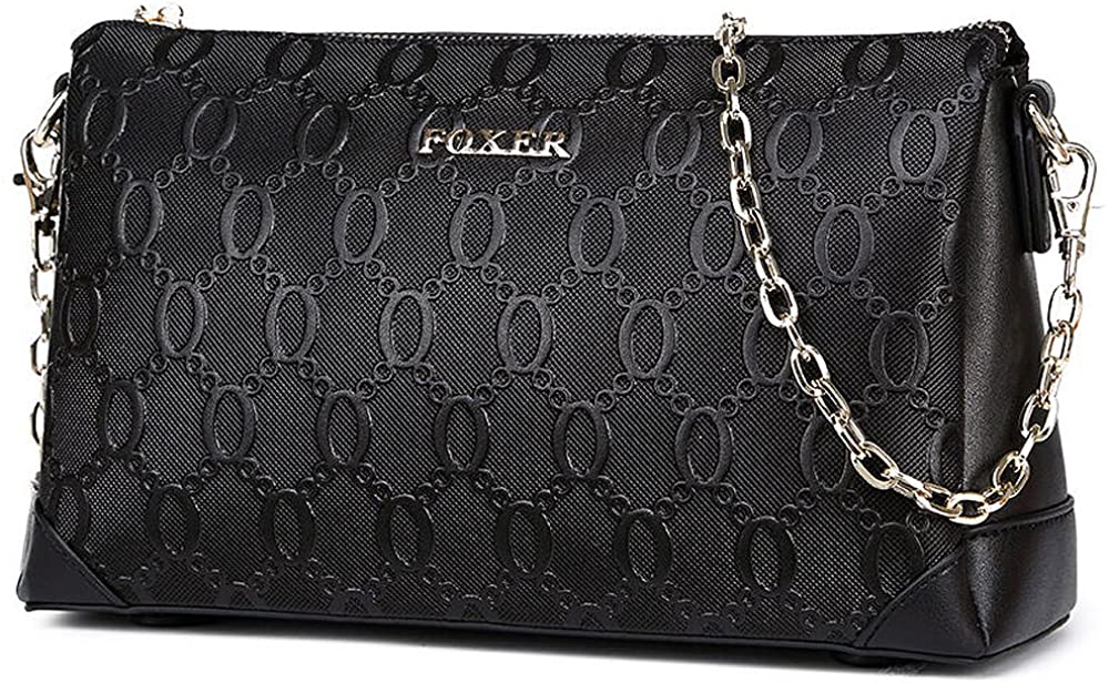 Price:$54.99 Leather Crossbody Bags for Women, Genuine Leather Lock Chain Pattern Ladies Fashion Shoulder Chain Bags Women's Small Messenger Bags Womens Casual Medium Crossbody Satchel Purses and Handbags (Black)  Handbags   