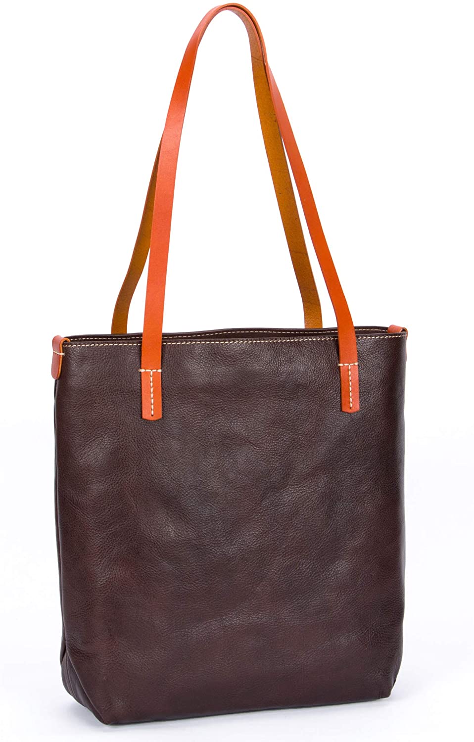 Price:$96.68    CENUNCO Genuine Leather Tote Purses for Women Work Tote Shoulder Bag Vintage Cute Top-Handle Designer Handbags with Zipper Closure (DarkBrown)  Clothing