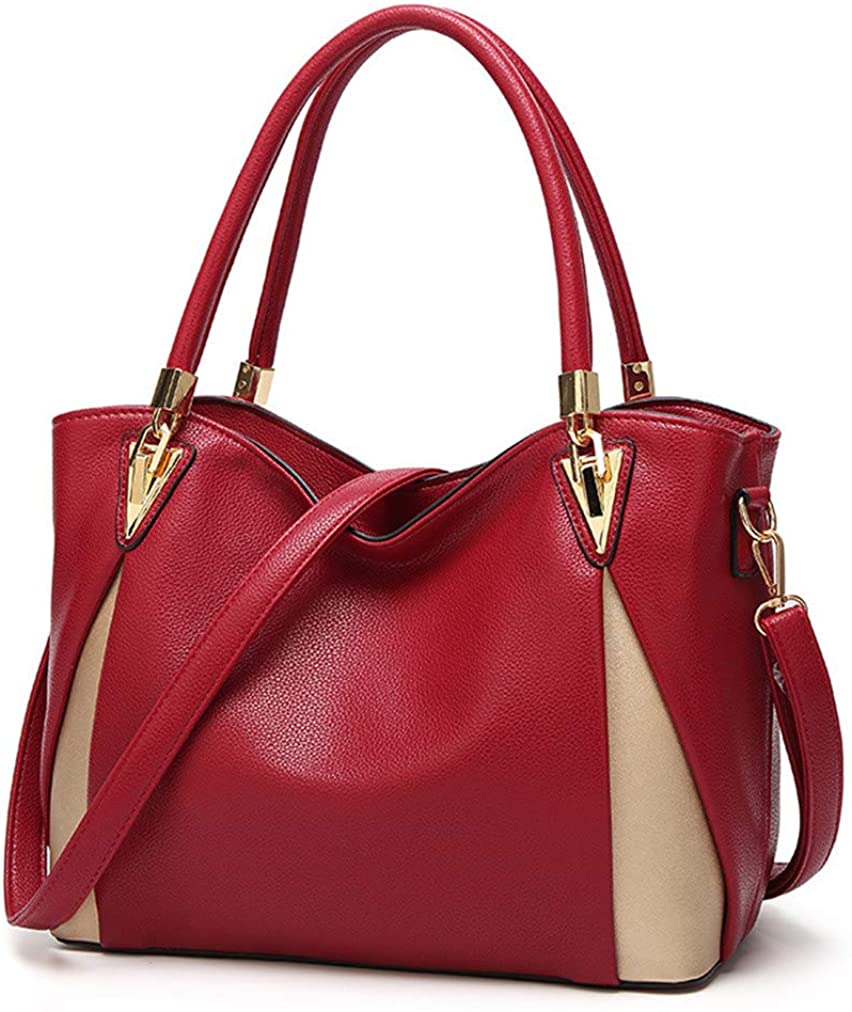Price:$50.99    Montmo Women Soft Leather Handbags Casual Simple Hobo Style Shoulder Bags Tote Cross Body Purses (Red Wine-1)  Clothing