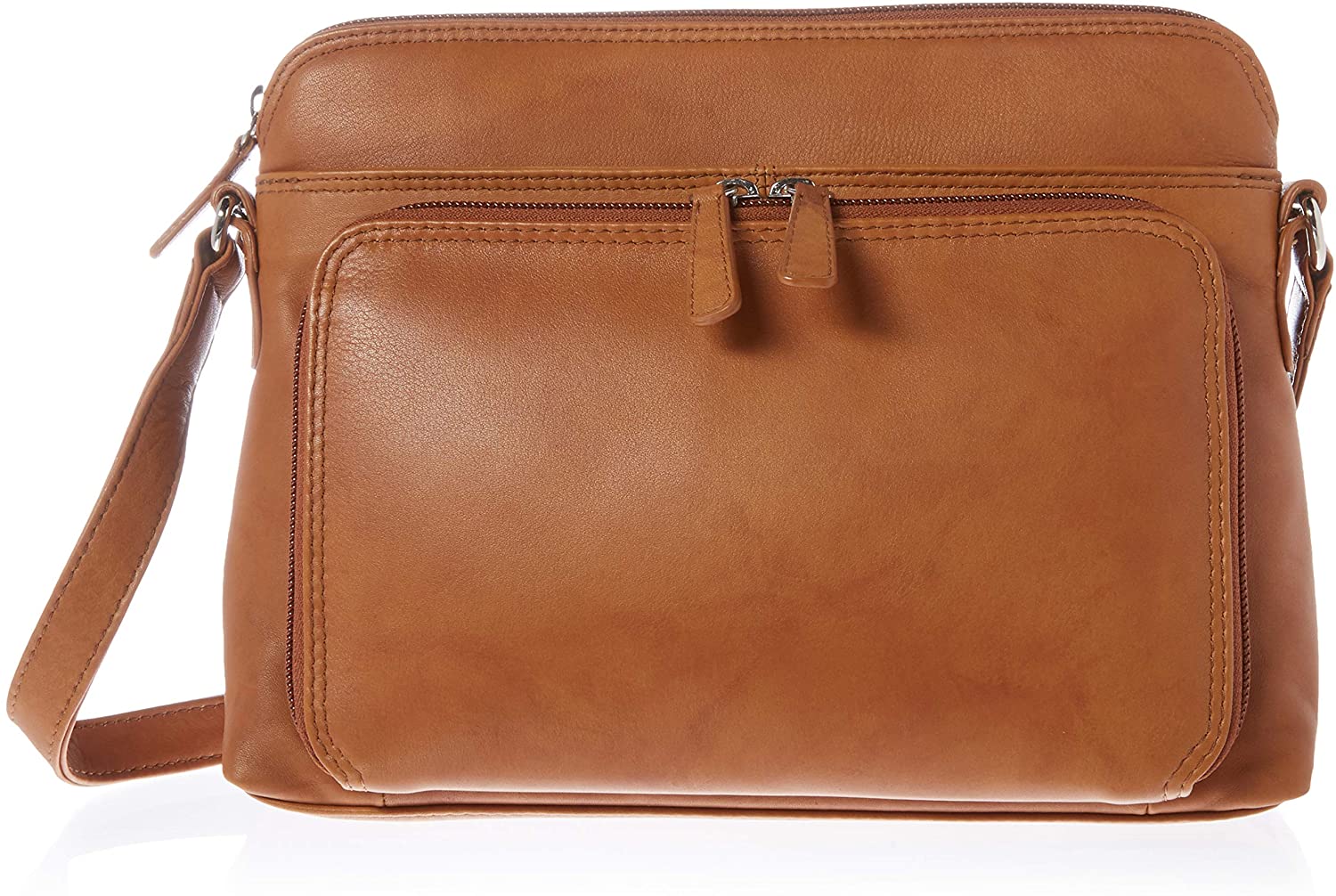 Price:$99.96 ili New York 6333 Leather Shoulder Handbag with Side Organizer (Antique Saddle)  Handbags   