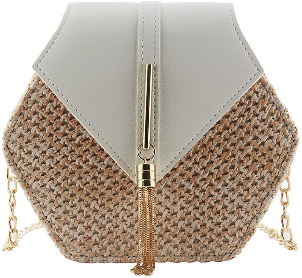 Price:$17.99 Bausweety Crossbody Bag For Women Cute Straw Bag  Handbags   