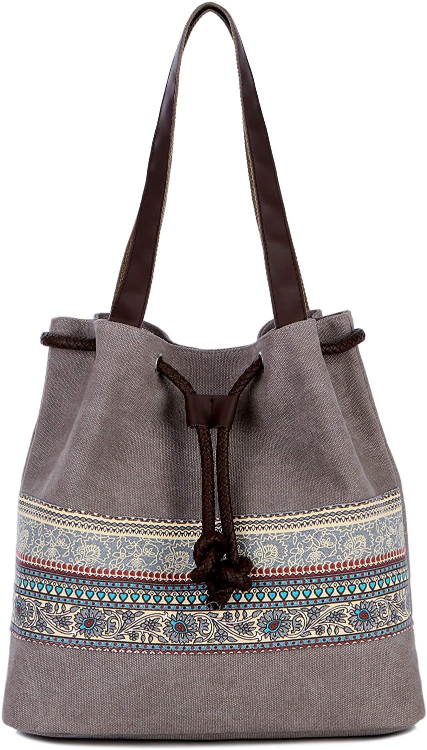 Price:$19.98    ArcEnCiel Canvas Tote Bag for Women Shoulder Purse Beach Handbags Work School Travel Shopping Pack (Gray)  Clothing