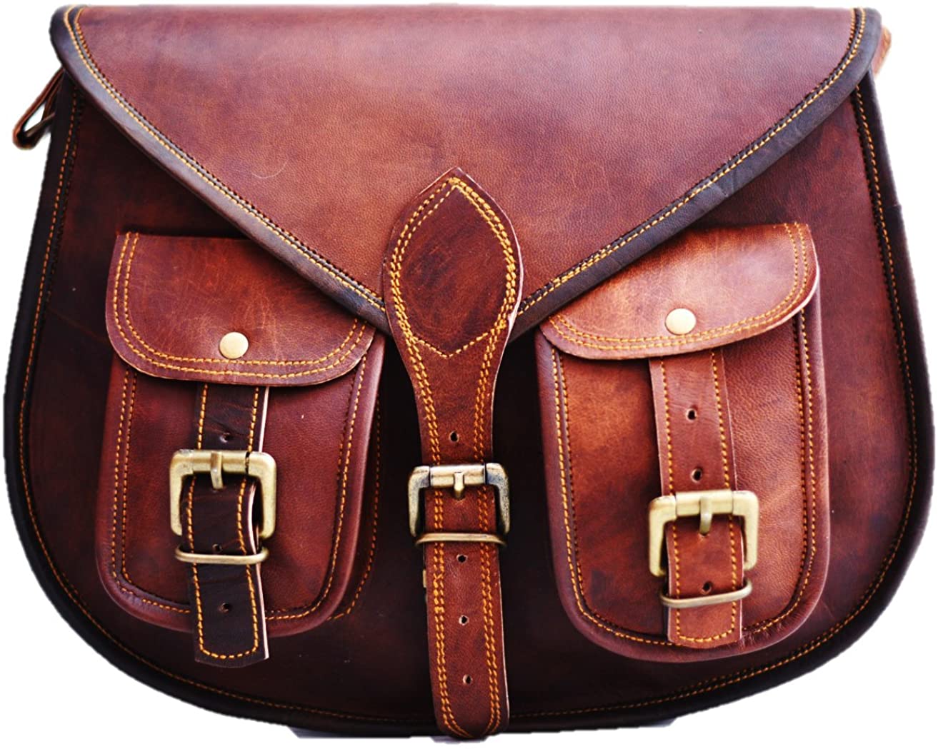 Price:$38.00    Satchel And Fable Leather Purse Cross body Shoulder Women Handbag I pad Bag  Clothing