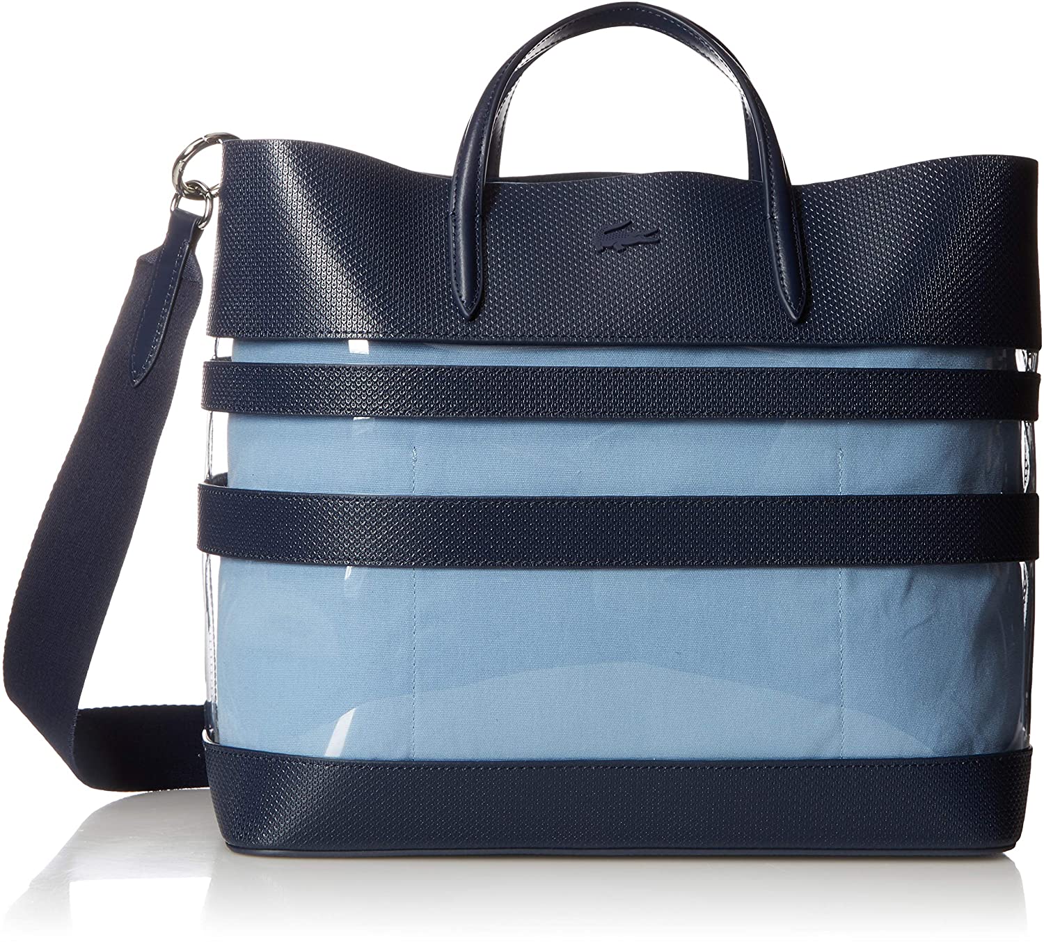 Price:$0.00 Lacoste Women CHANTACO Summer Medium Shopping Bag, Peacoat Powder Blue  Handbags   