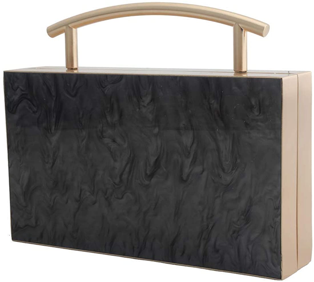 Price:$23.99 LETODE acrylic wallet luxury handbags women bags designer shoulder bag boutique purse evening bag (BLACK)  Handbags   