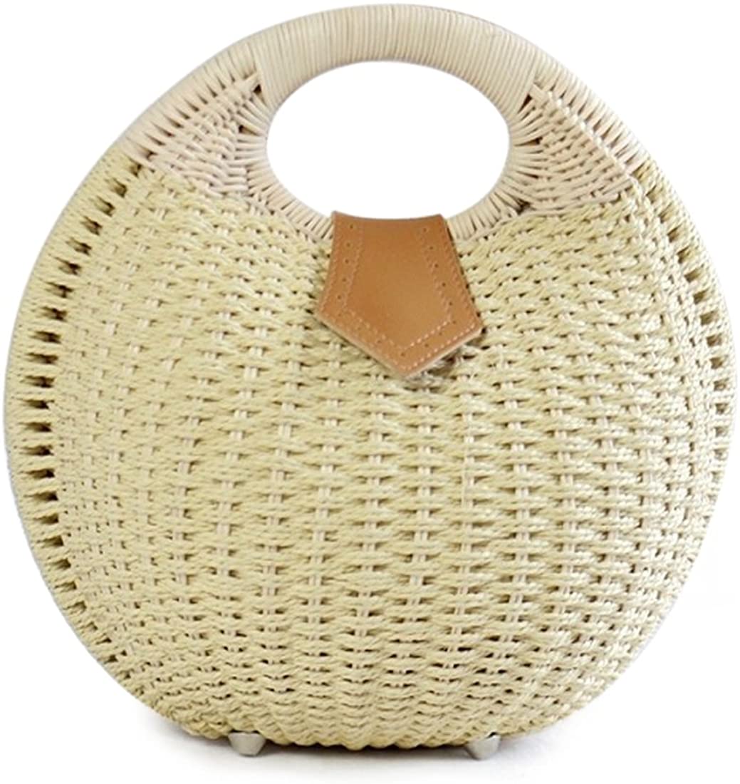 Price:$20.99    SUKUTU Womens Summer Hand Weave Straw Top Handle Handbag Clutches  Clothing