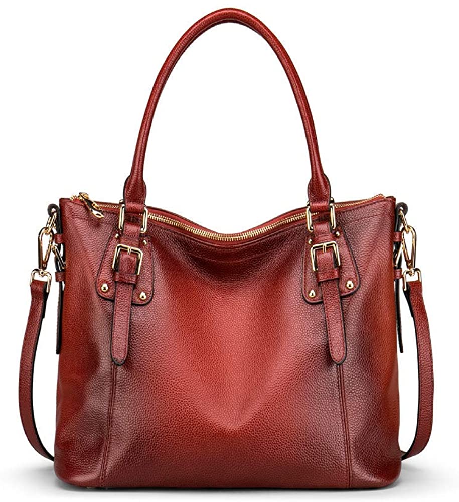 Price:$74.99    Leather Tote Bag for Women, DAIZU Genuine Leather Handbags Vintage Purse, Soft Shoulder Bag Hobo Crossbody Bag, Large Capacity  Clothing