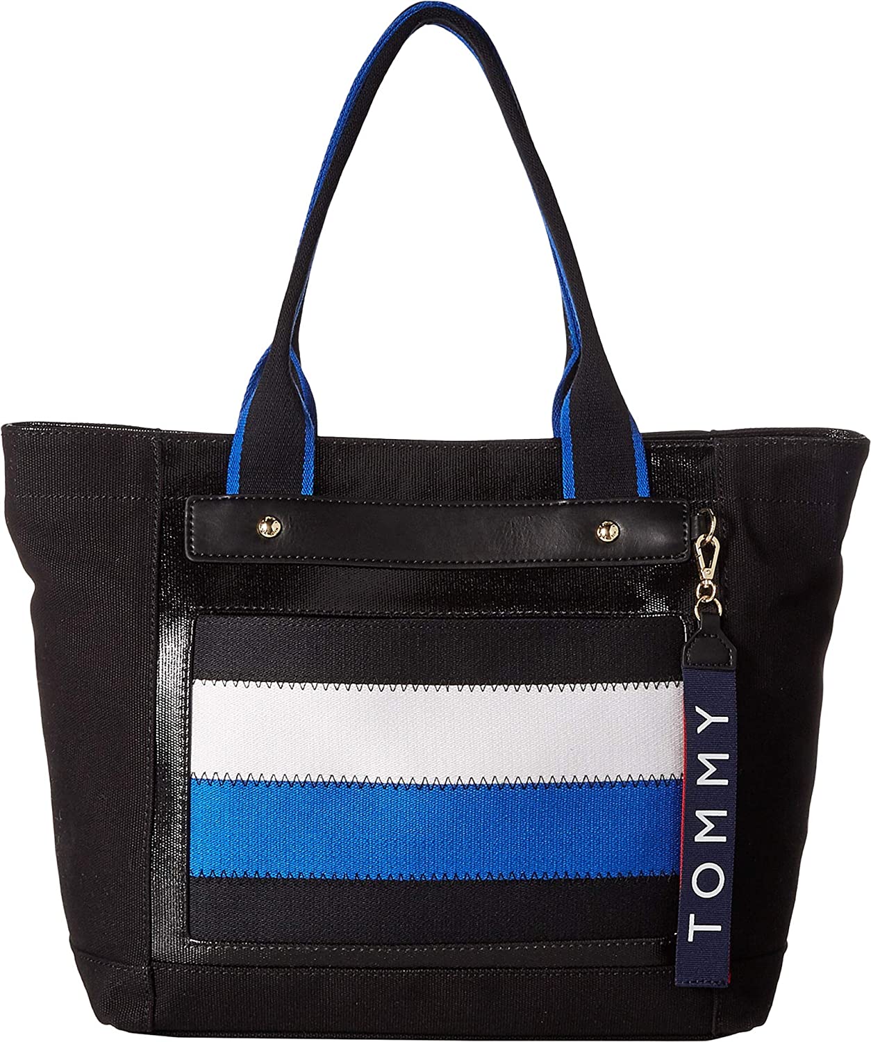 Price:$69.99 Tommy Hilfiger Women's Classic Shopper, Black/Multi  Handbags   