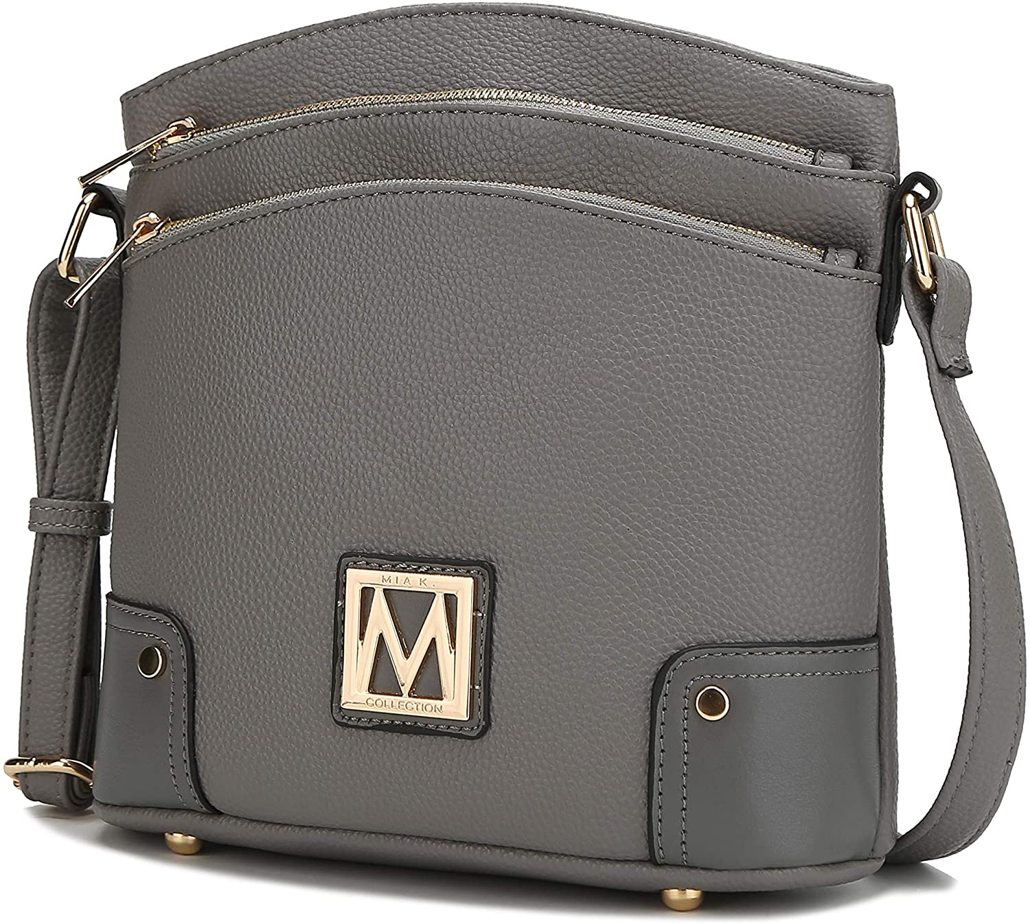 Price:$25.99 MKF Crossbody Bag for Women – PU Leather Pocketbook Handbag Multi Compartment Messenger Purse – Shoulder Strap Charcoal Grey  Handbags   