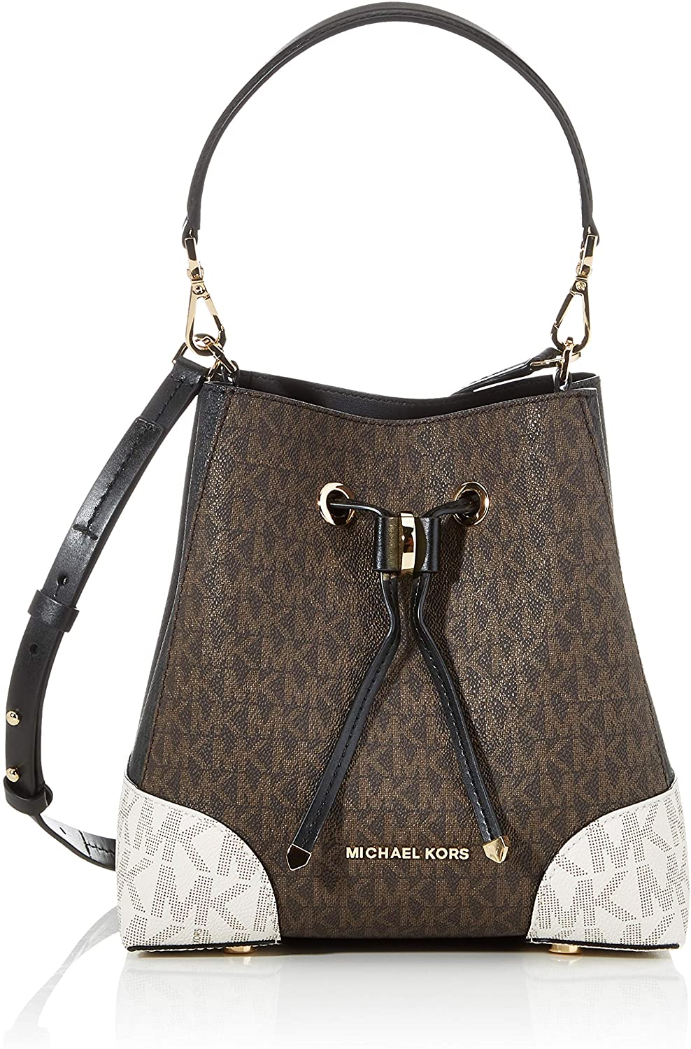 Price:$201.00 MICHAEL Michael Kors Mercer Gallery Small Convertible Bucket Shoulder Brown Multi One Size  Handbags   