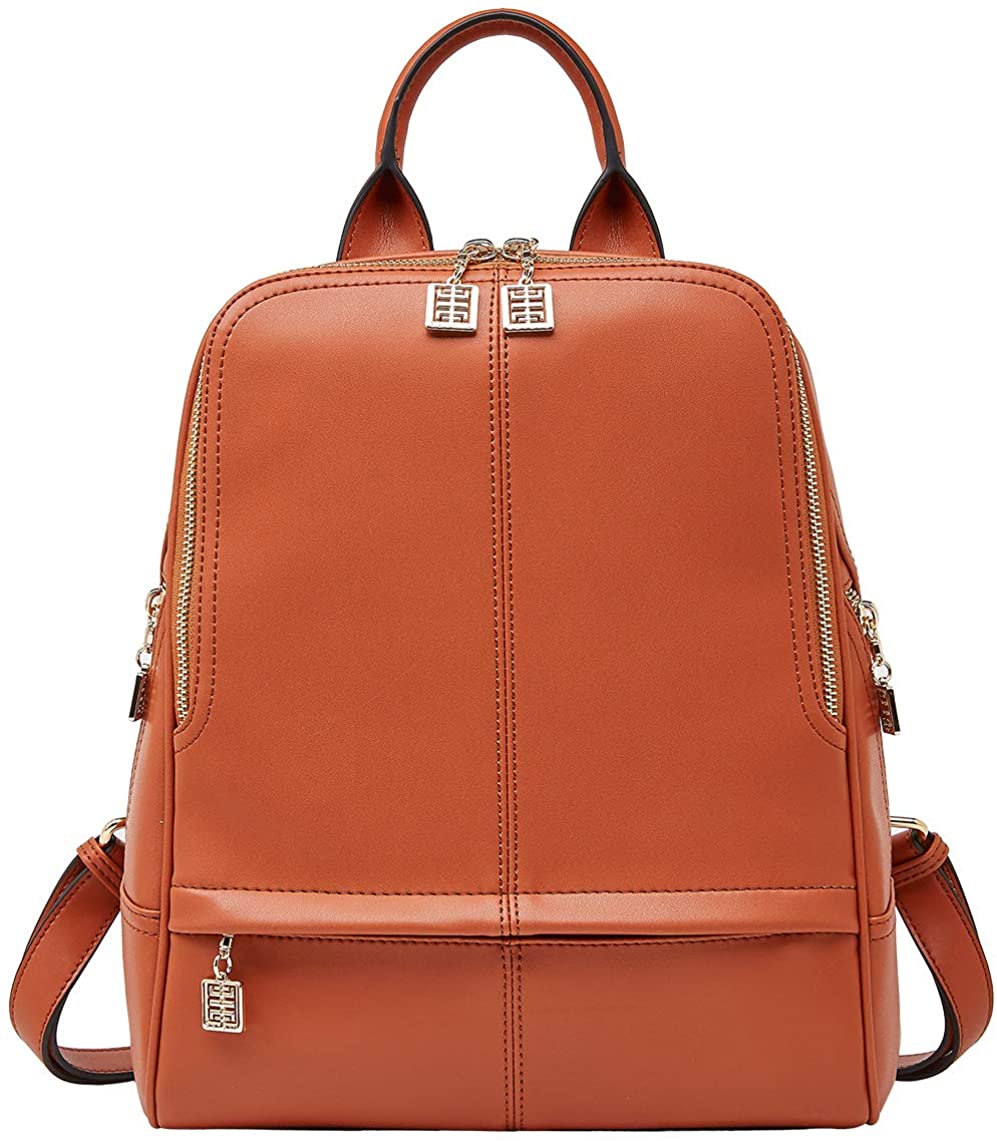 Price:$69.99    Womens Leather Backpack Ladies Fashion Shoulder Bag Business Travel Bags  Clothing