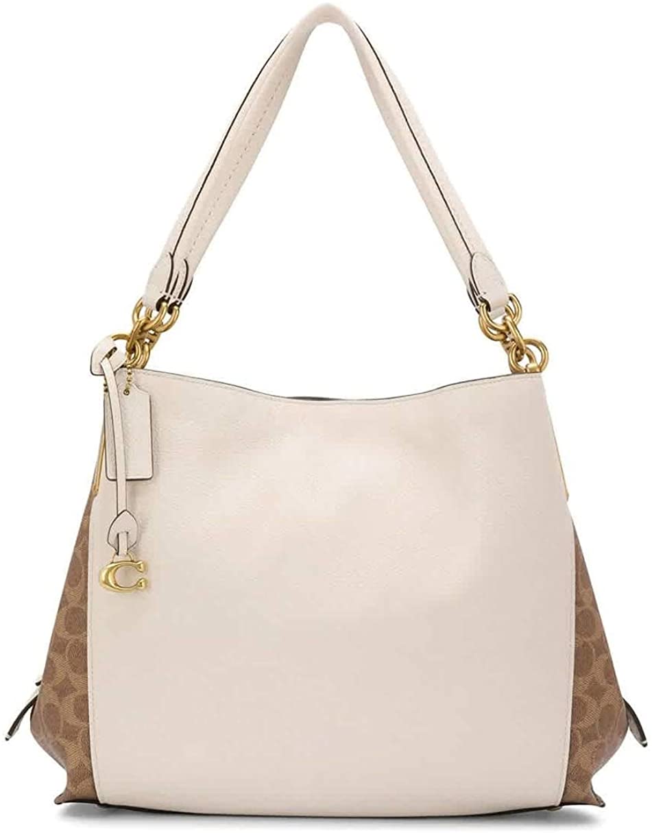 Price:$273.00 Coach Dalton 31 Ladies Large Two Tone Leather Shoulder Bag 76078 B4P0A  Handbags   