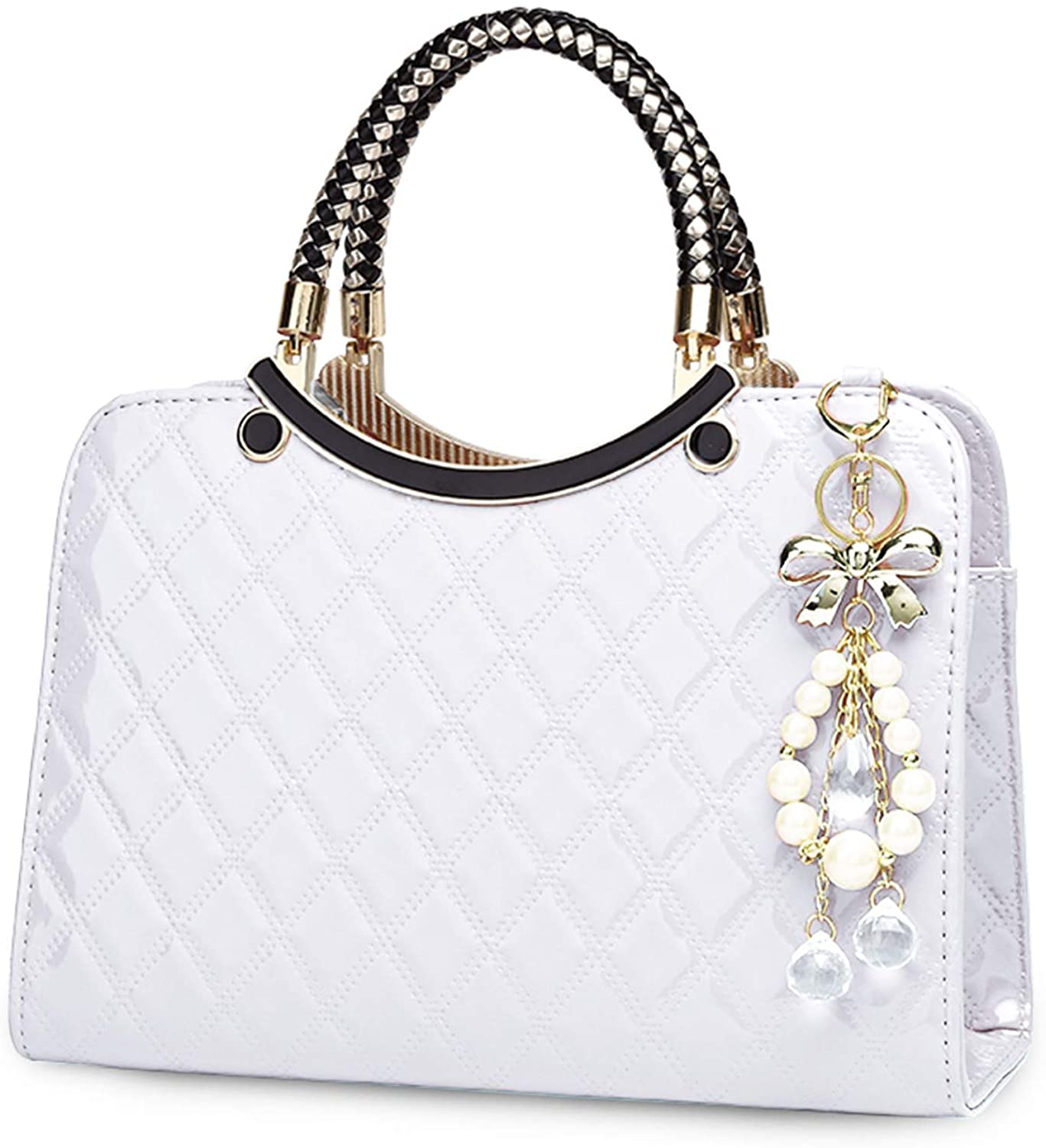 Price:$29.99    TIBES Shiny Patent Leather Women Purses and Handbags Ladies Fashion Top Handle Satchel Shoulder Totes Crossbody Bags  Clothing