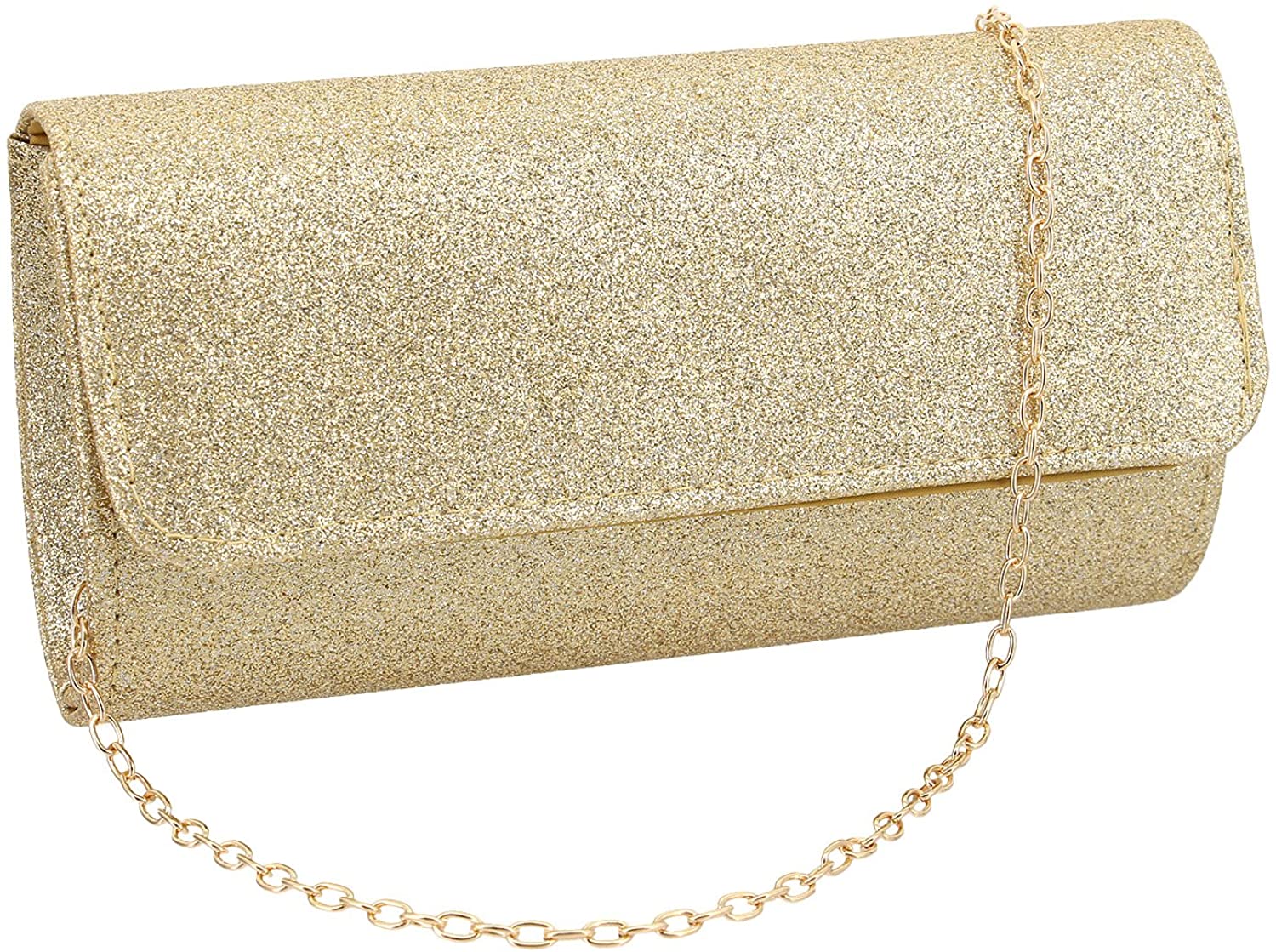 Price:$11.99 Gabrine Womens Evening Shoulder Bag Handbag Clutch Shiny Sequins for Wedding Party(Gold)  Handbags   