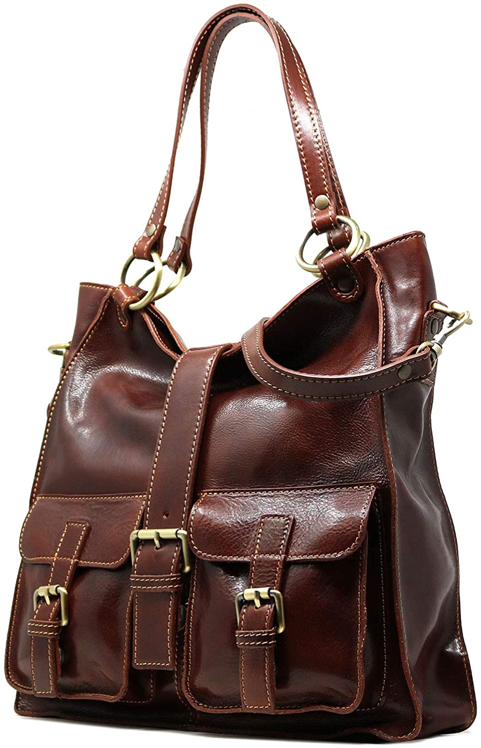 Price:$258.30    Floto Livorno Women's Shoulder Bag with Crossbody Strap - Large  Clothing