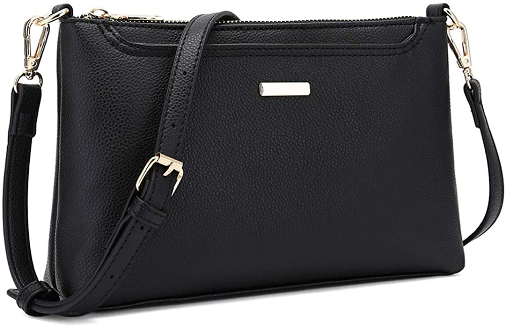 Price:$16.99 CATMICOO Small Crossbody Purses for Women, Lightweight Shoulder Bag with Multi-Pockets (Black)  Handbags   