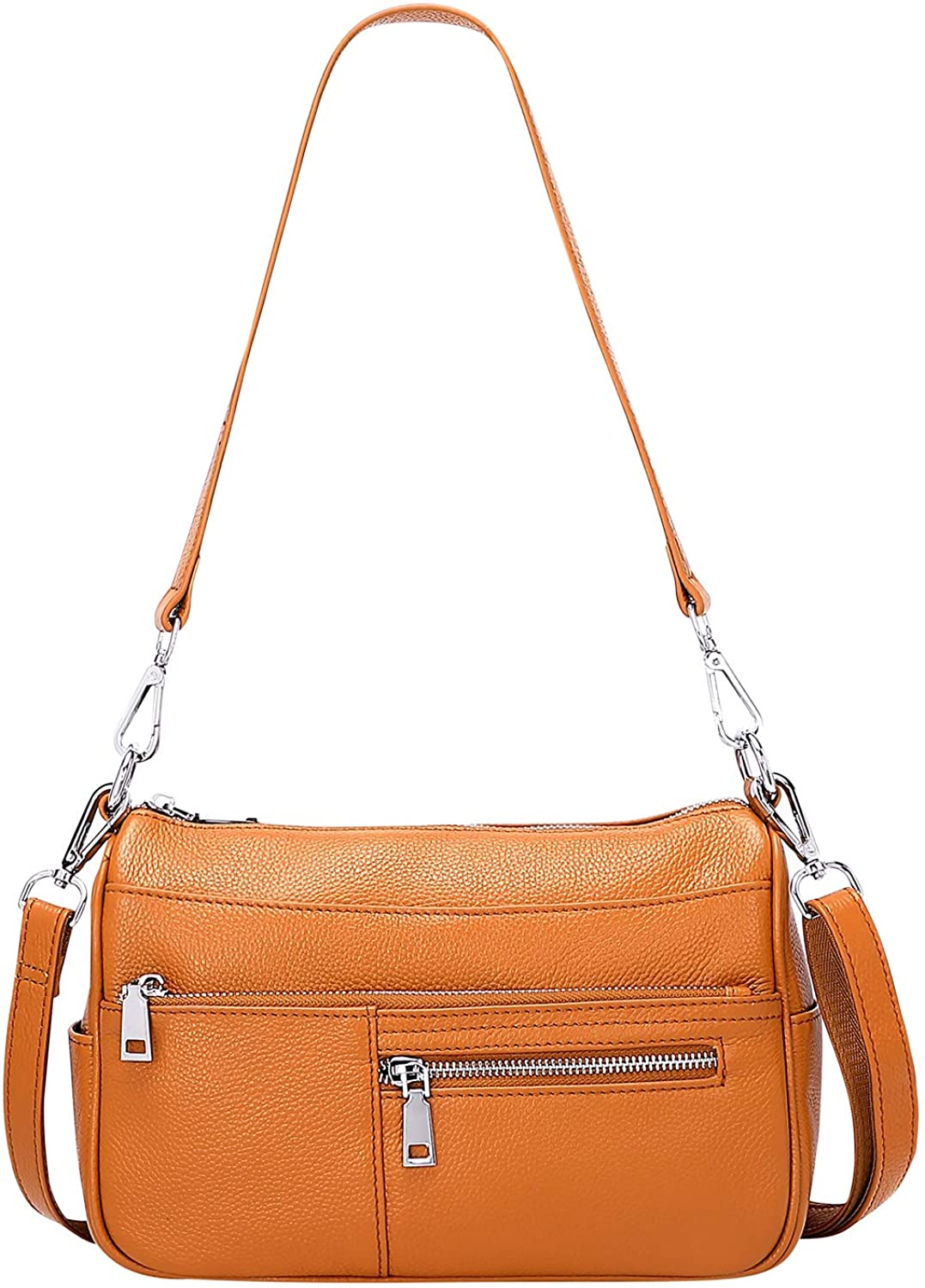 Price:$58.78 OVER EARTH Genuine Leather Shoulder Bag Small Crossbody Handbags for Women Ladies Purse(O131E Wheat)  Handbags   