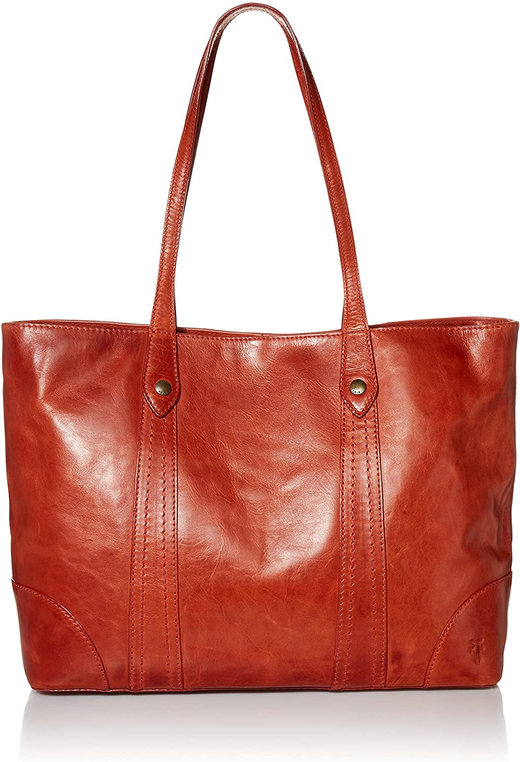 Price:$247.60 Frye Melissa Shopper Leather Tote, Burnt Orange  Handbags   