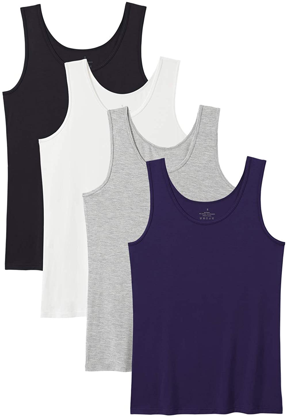 Price:$20.50 Le Nepho Womens Tank Tops Scoop Neck Tank Tops for Women 3-4 Pack at Amazon Women’s Clothing store