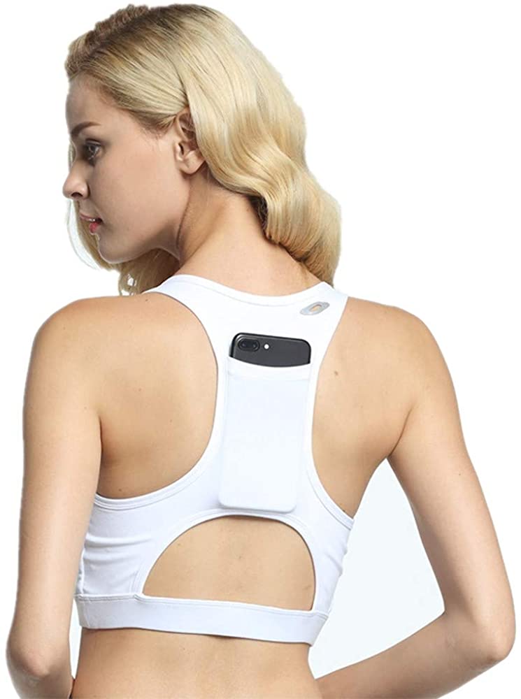 Price:$17.99 Women High Impact Sports Bra Phone Pocket Running Bra Seamless Wirefree Workout Top Vest Activewear… at Amazon Women’s Clothing store