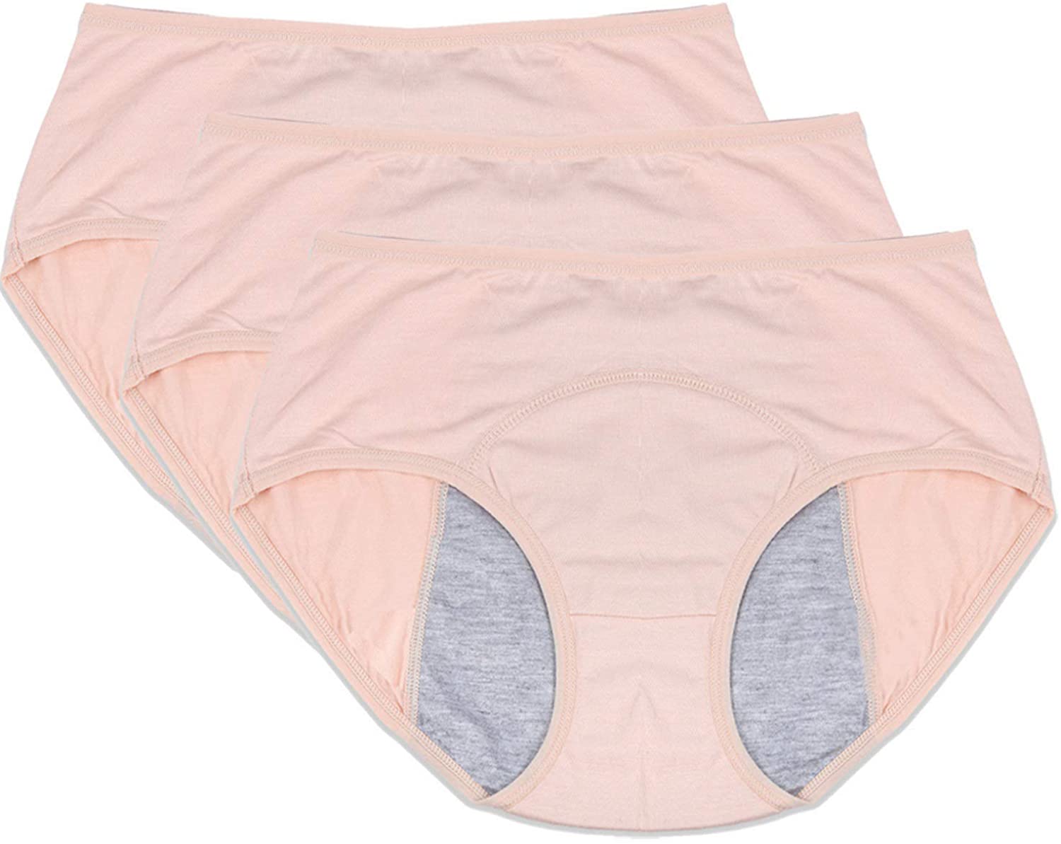 Price:$17.99 Funcy Women Menstrual Period Briefs Leakproof Panties Postpartum Bleeding Underwear（Pack of 3 at Amazon Women’s Clothing store