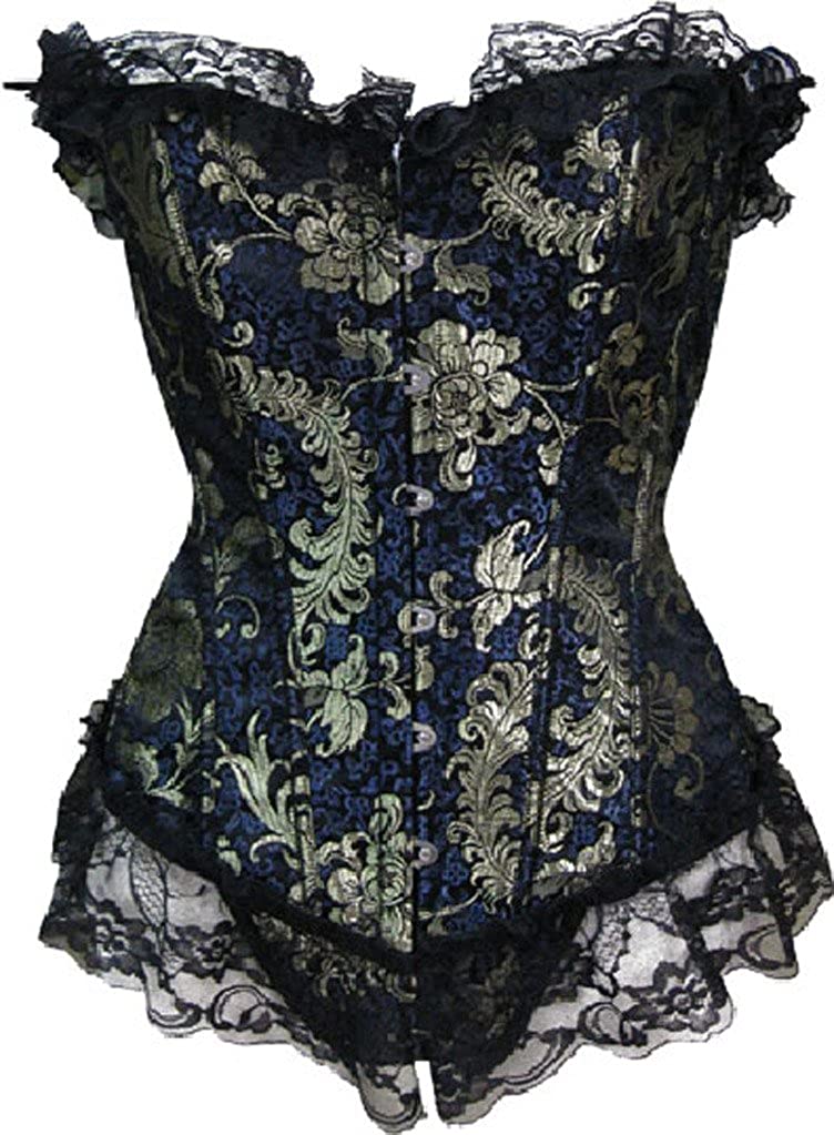 Price:$17.99 Alivila.Y Fashion Womens Vintage Brocade Overbust Lace Corset at Amazon Women’s Clothing store