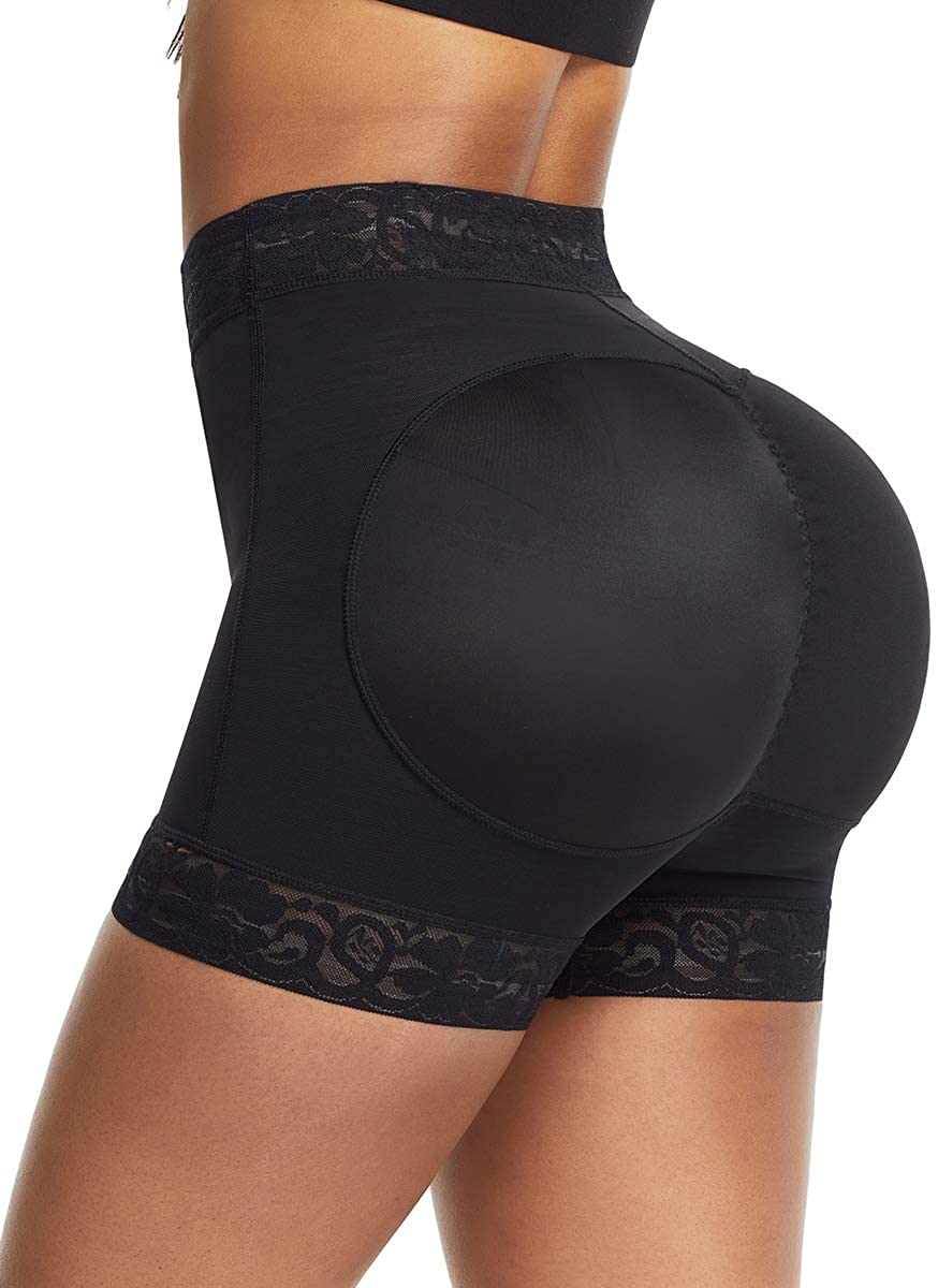 Price:$17.99 Wonder-Beauty Women Shapewear Butt Lifter Body Shaper Seamless Boyshort Tummy Control Panties at Amazon Women’s Clothing store