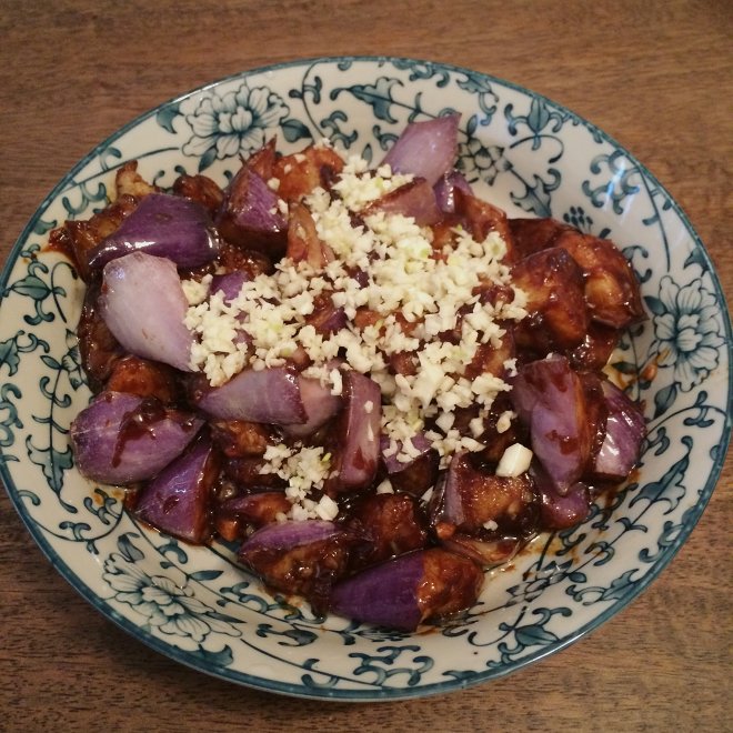 
Great sauce burns garlic the practice of powdery purple aubergine