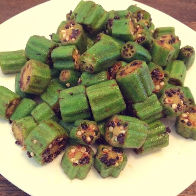 
The practice that Indian abelmosk fries, indian abelmosk is fried how to do delicious