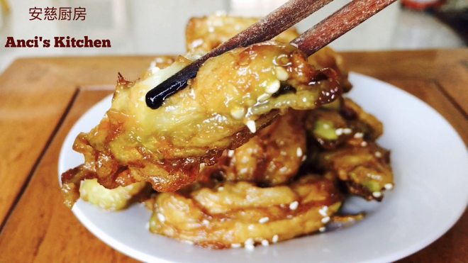 
Sweet-and-sour crackling eggplant (add video cookbook) measure of practice of practice video _