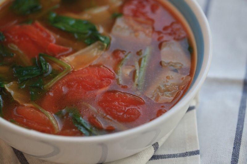 
The practice of soup of tomato beans skin, how is soup of tomato beans skin done delicious