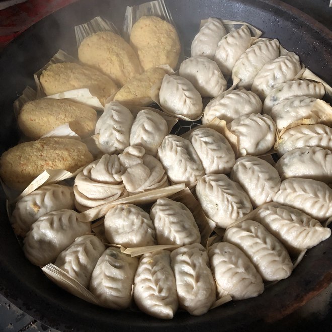 
Shandong big steamed stuffed bun (record piece) practice