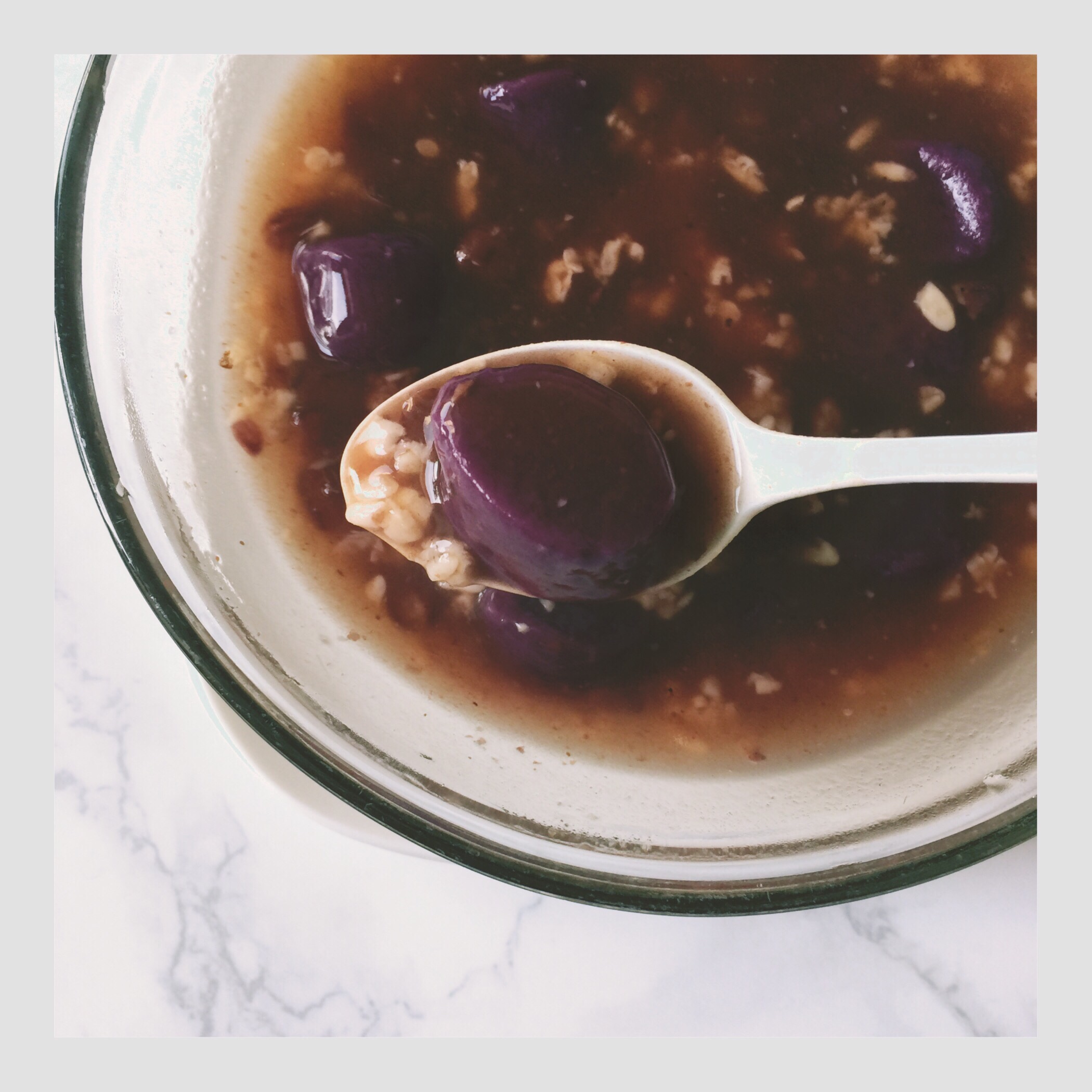 
The practice of small dumpling of violet potato of ormosia of fermented glutinous rice of quick worker edition