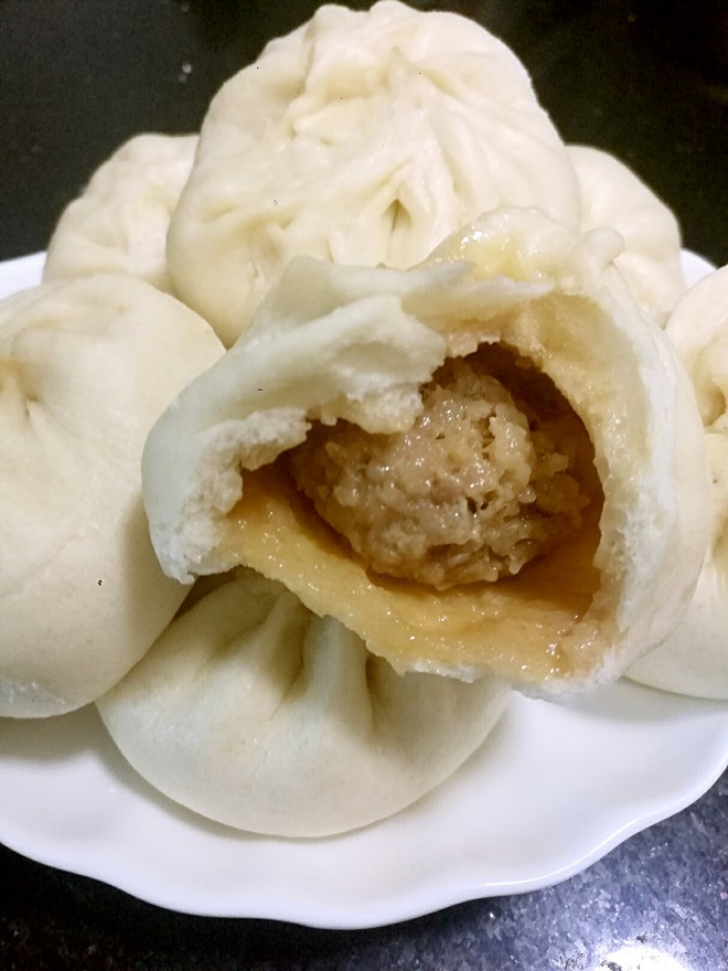 
Pork steamed stuffed bun (add video. One-time ferment. ) practice