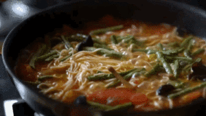 Talk about a day to make food 005 Yun beautiful the practice measure of tomato noodles in soup 9