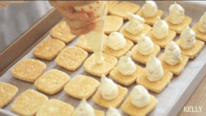 Soft and fragrant cheese coco sandwich is crisp cake / bake video biscuit piece the practice measure of 8 47