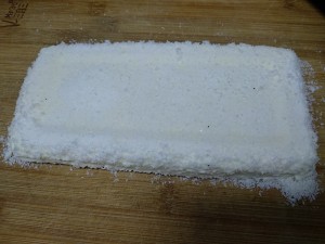Butter of shredded coconut stuffing is small practice measure 9