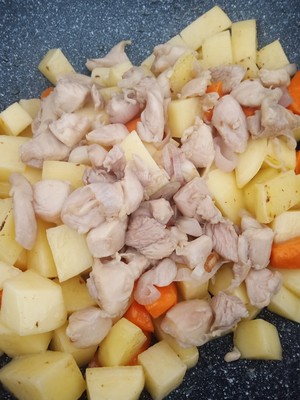 The practice measure of curry chicken meal 9