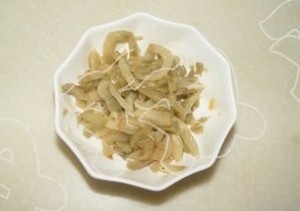 The practice measure of face of shredded meat of sweet hot hot pickled mustard tuber 3